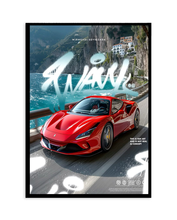 Italian Drift – Ferrari Fan Art Poster