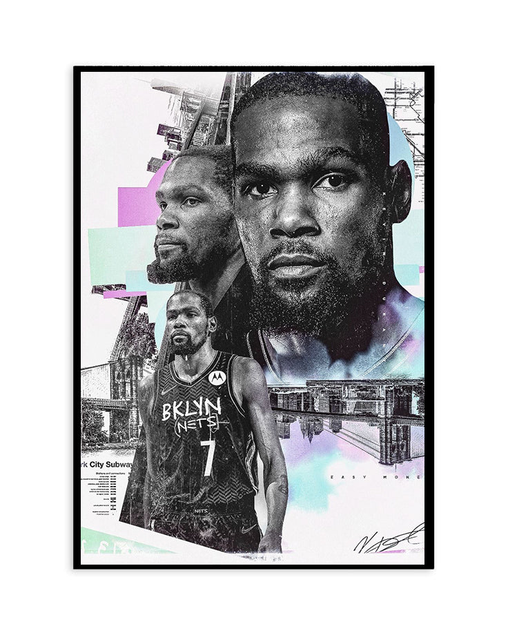 Kevin Durant Brooklyn Nets Poster – “Easy Money Sniper”