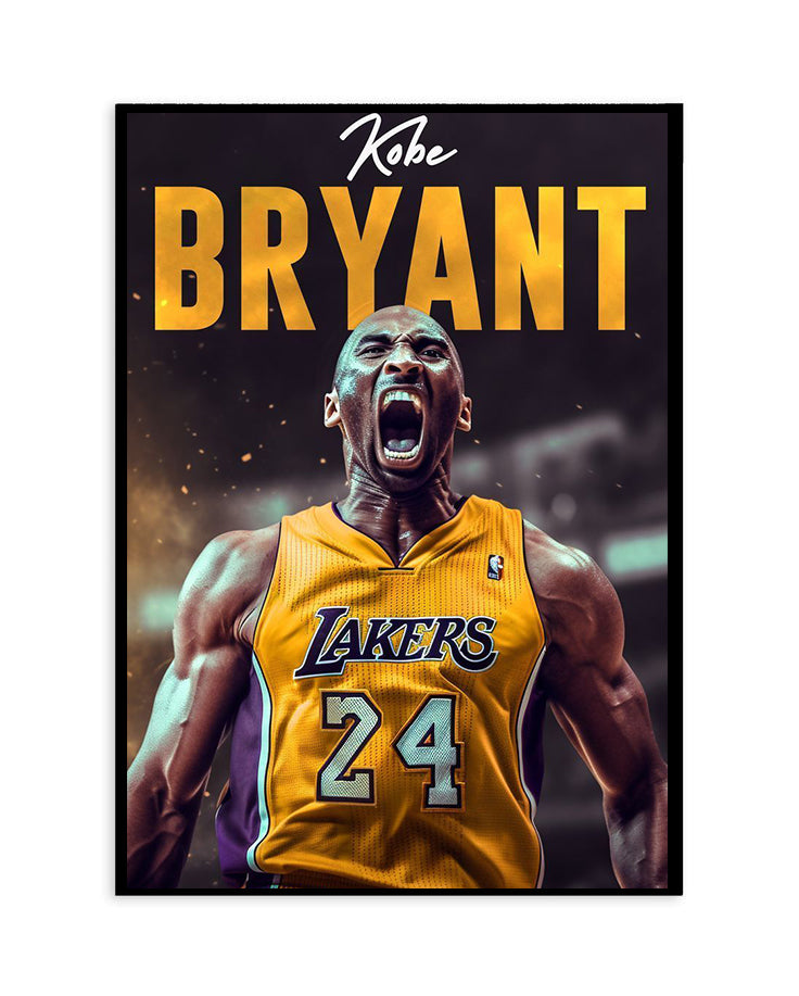Kobe Bryant Lakers Poster – Mamba Mentality Wall Art