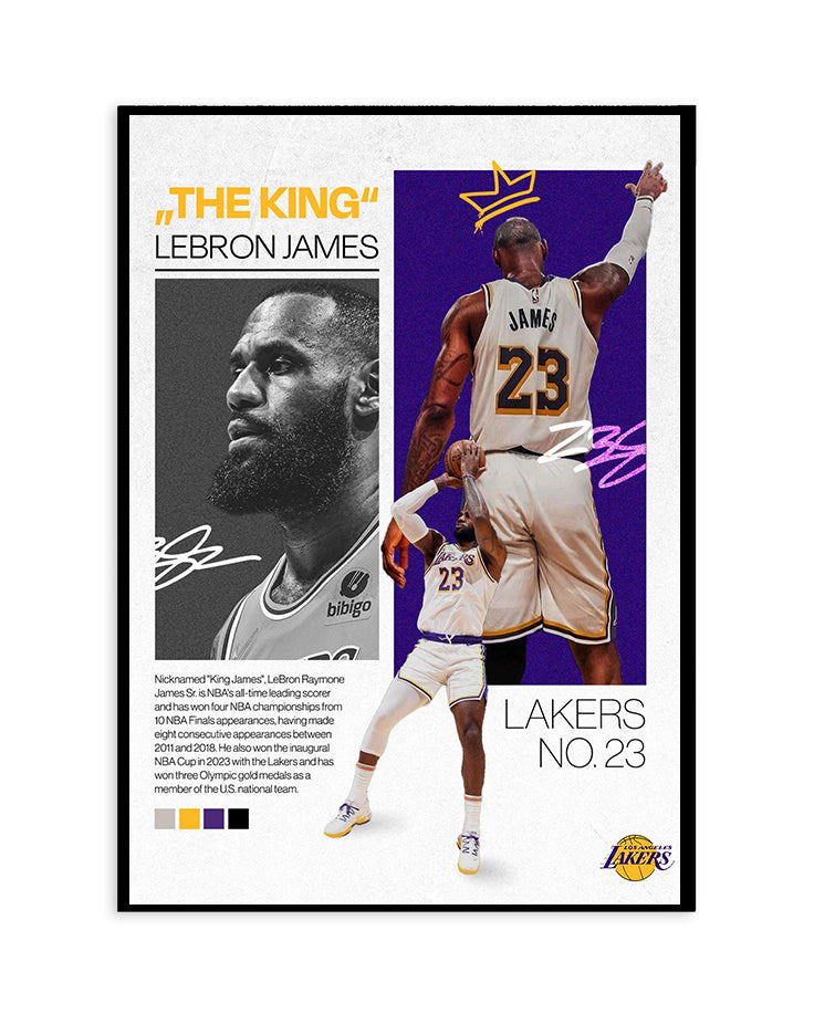LeBron James “The King” Lakers Poster
