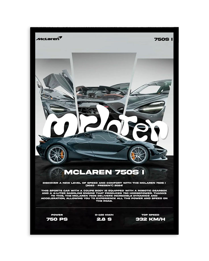McLaren 750S Supercar Poster