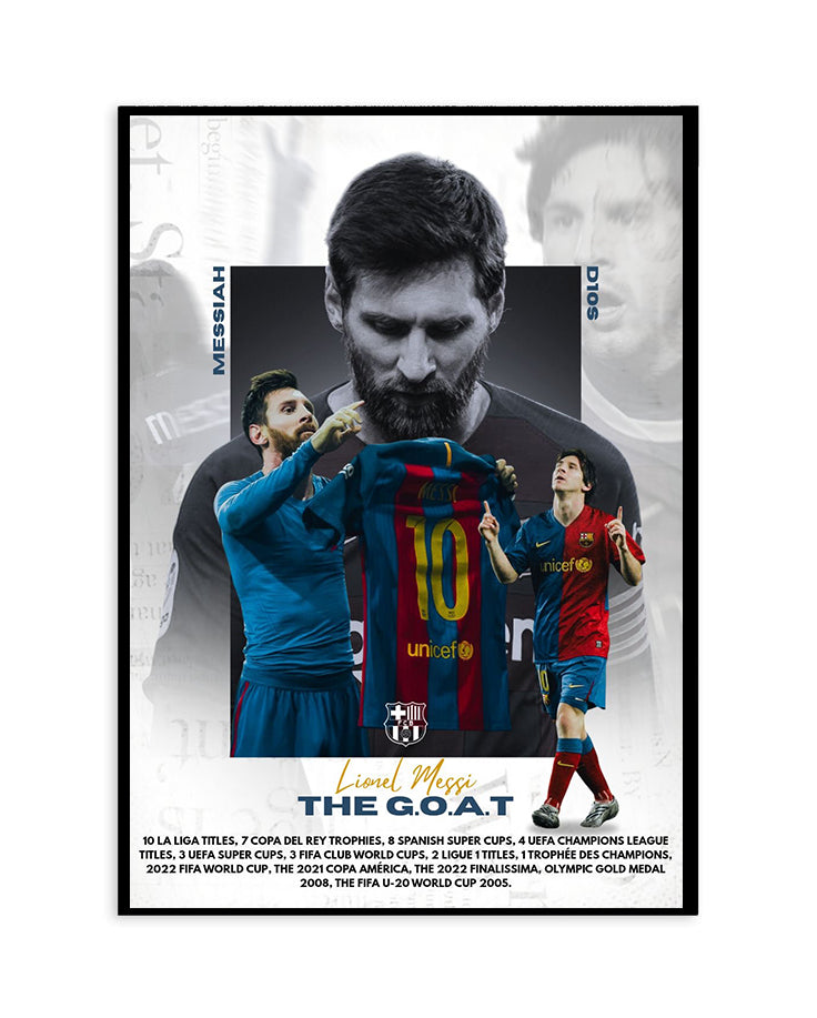 Lionel Messi “The G.O.A.T Achievements” Poster