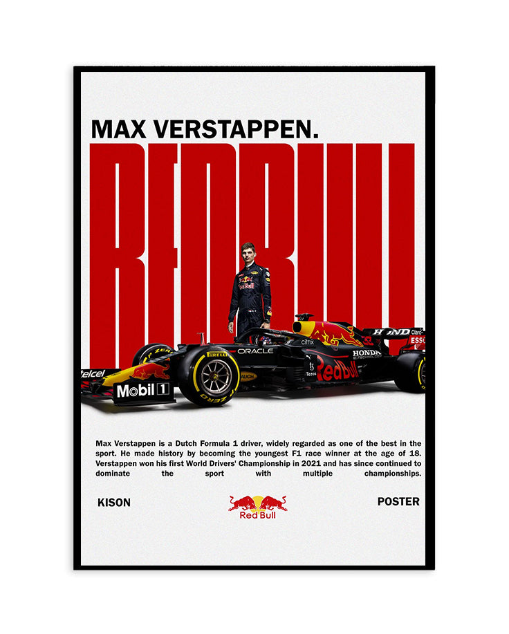 Max Verstappen – Red Bull Racing Formula 1 Poster