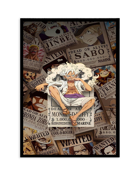 One Piece – Luffy Gear 5 Wanted Poster Wall Art