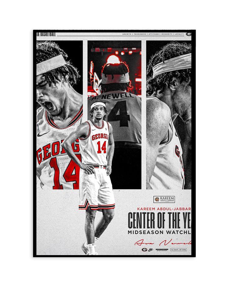Georgia Basketball "Center of the Year" Poster