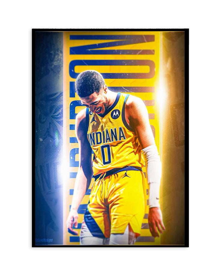 Tyrese Haliburton Poster – Indiana Pacers NBA Wall Art
