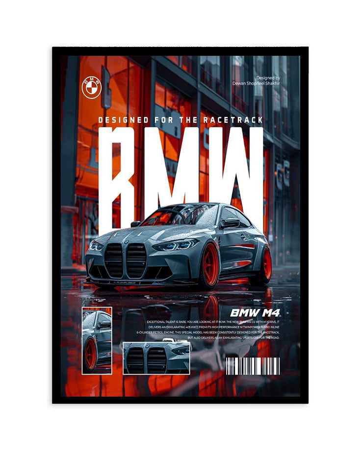 BMW M4 – Designed for the Racetrack Poster
