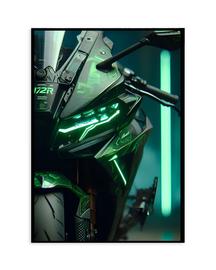 Kawasaki Ninja H2R Poster – Futuristic Superbike Wall Art