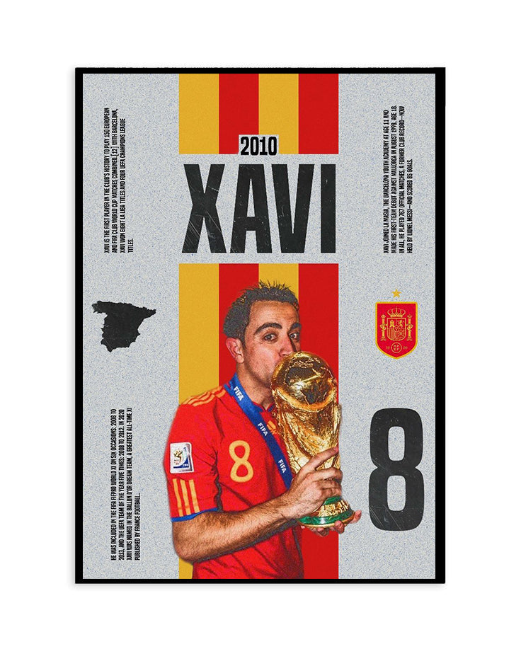 Xavi Spain World Cup 2010 Poster