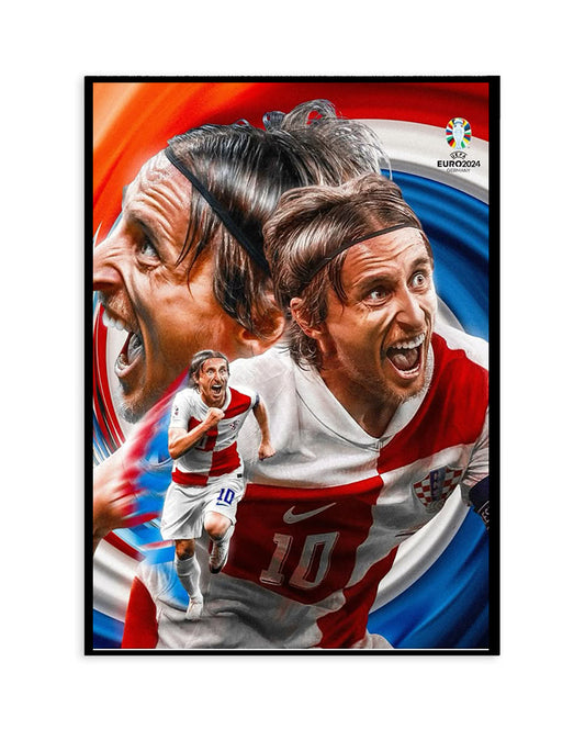 Luka Modrić Croatia Euro 2024 Poster