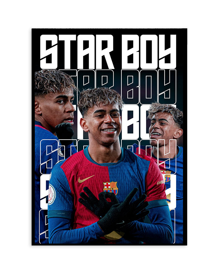 Lamine Yamal “Star Boy” Barcelona Poster