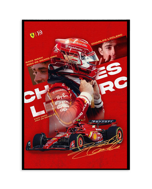 Charles Leclerc – Ferrari Grand Prix Poster