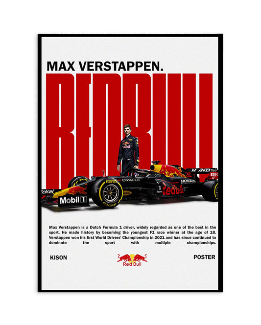 Max Verstappen – Red Bull Racing Formula 1 Poster