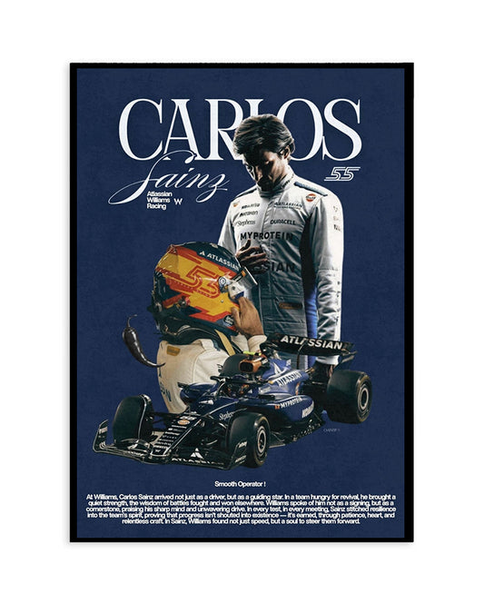 Carlos Sainz – Williams Racing F1 Poster