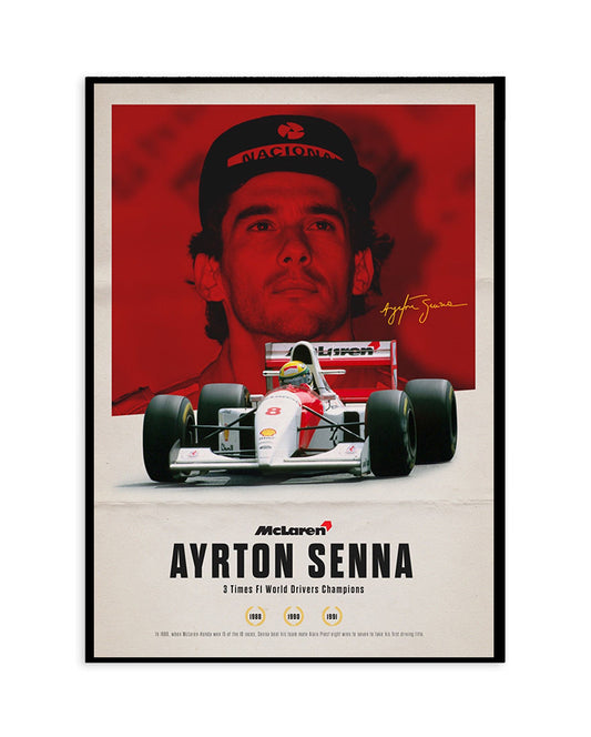 Ayrton Senna – McLaren F1 Legend Poster