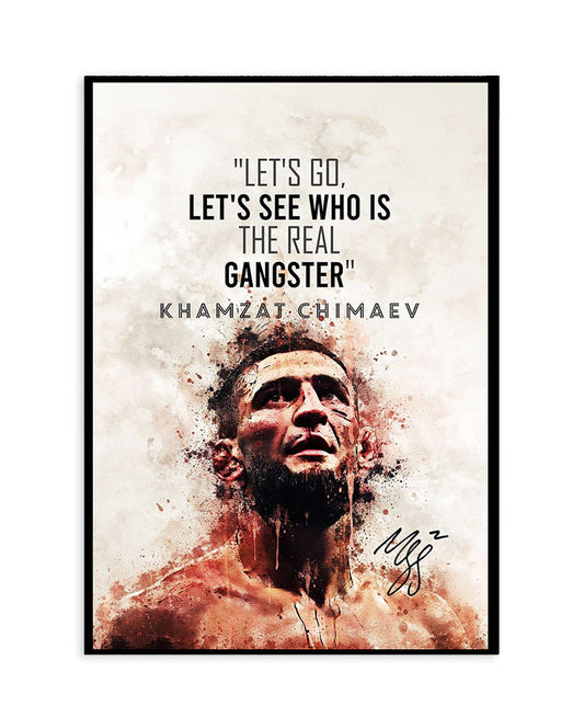 Khamzat Chimaev “Real Gangster” Poster