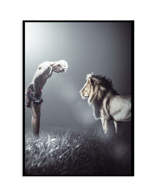 Charles Oliveira vs Lion Poster
